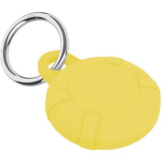 AirTag Silikone Etui m. Nøglering - Gul