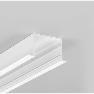 1m aluprofil VARIO30-07 ACDE-9/U9 - Hvid lakeret, indbygget, LED skinne