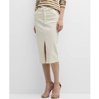 Veronica Beard Breves denim midi skirt - white - S