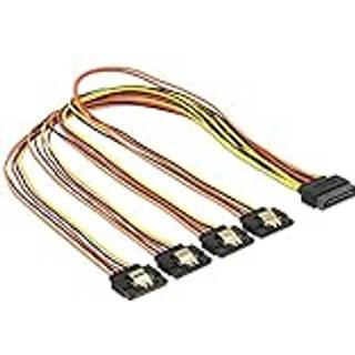 SATA splitter kabel - 15-Pin hun til 4 x 15-Pin han - 50 cm