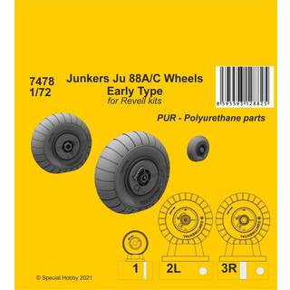 Junkers Ju 88A/C Wheels Early Type (Revell kits)