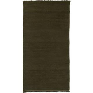 Louise Roe Found 01 Tæppe 90x180 Cm Moss Green - Uldtæpper Uld Mosgrøn - 10210-6-13