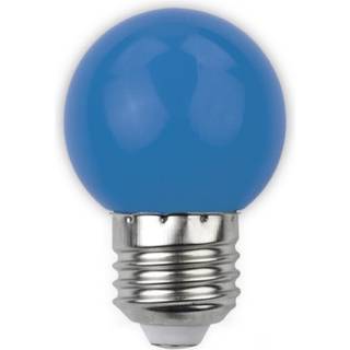 1W Farvet LED kronepære - Blå, matteret, E27 - Dæmpbar : Ikke dæmpbar, Kulør : Blå