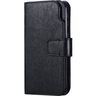 Samsung Galaxy A40 Dobbelt Flip Læder Cover - Sort