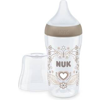 NUK Perfect Match sutteflaske hjerte med temperaturkontrol, fra 3 måneder, 260 ml