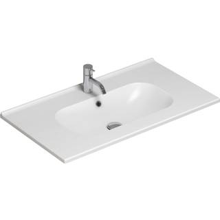 Scanbad Delta Karat håndvask 80 cm porcelæn hvid