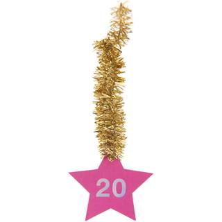 Paper Poetry Adventskalenderanhänger Sterne 24 Stück - Neon