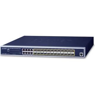 PLANET GS-5220-16S8CR netværksswitch Administreret L2+ Gigabit Ethernet (10/100/1000) 1U Blå