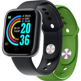 Celly TrainerBeat Smartwatch (2 armbånd) - Sort + grøn