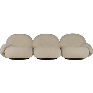 Gubi Pacha Sofa 3-pers Pg4 Belsuede 007 / Black Base - 3 personers sofaer Bomuld - 10069929