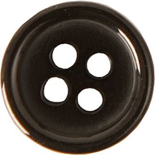 Knopf schwarz 11mm 12 Stück - Schwarz