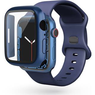 Epico Apple Watch 4/5/6/SE (44mm) Plastik Cover m. Indbygget Skærmbeskyttelse - Blå