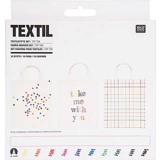 Textilstifte basic 10 Stück - Basic Bunt