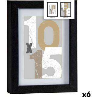 Fotoramme Gift Decor Sort Glas Træ MDF (6 enheder)