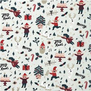 Druckstoff Elfen mint-gold 50x140cm