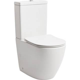 Lavabo Studio gulvstående toilet med slim toiletsæde, Hvid