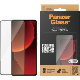 Xiaomi 13T / 13T Pro PanzerGlass Ultra Wide Fit Skærmbeskyttelsesglas - Platinum Strength - Sort Kant