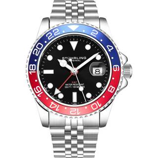 Stührling Swiss Aquadiver GMT 3968.2 - Herre - 42 mm - Analog - Quartz - Mineralglas
