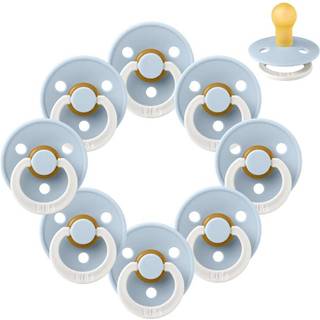 BIBS Rund Colour Sut - Sampak - 8 stk. - Str. 1 - GLOW - Baby Blue