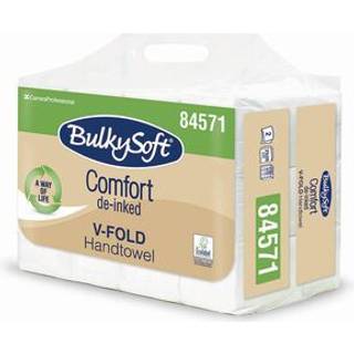 BulkySoft Håndklædeark V-fold 2-lag Hvid Comfort 24 x 21/8 cm 3000 ark (84571)