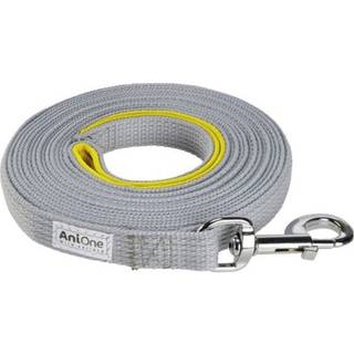 Sporline m/løkke flad 15 m grå/gul