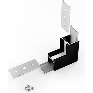 Profilsamler LINEA20 270DEG - op / ned, sort