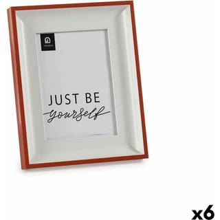Fotoramme Gift Decor Hvid Rød Krystal Plastik (6 enheder)