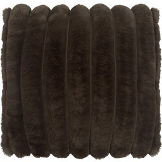 Skinnwille, Wave pyntepude 45x45 cm Darkbrown