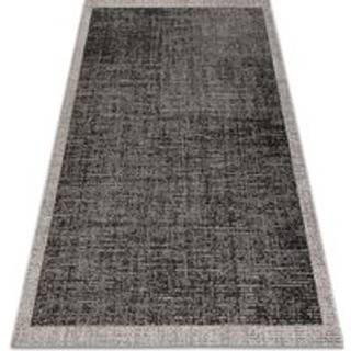 Sisaltæppe SISAL FLOORLUX 20401 Ramme sort / sølv 160x230 cm