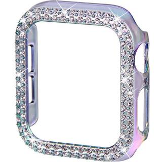Apple Watch 9/8/7 (41mm) Hårdt Plast Cover - Sølv & Rhinsten