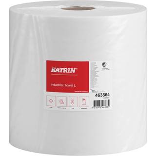 Katrin Plus værkstedsrulle 1-lags 1230mx23cm Ø38,5cm nyfiber hvid