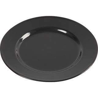 Elegant sort desserttallerken 19 cm - 6 stk.