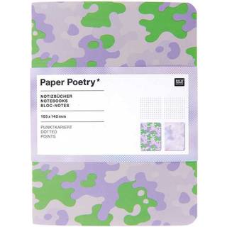 Paper Poetry Notizbücher A6 camouflage-blurry 2 Stück