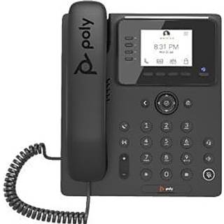 POLY CCX 350 Business Media Phone for Microsoft Teams and PoE-enabled IP-telefon Sort LCD