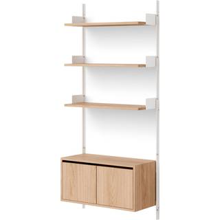 New Works Wall Shelf 1900 Reol Med Døre Lav Eg