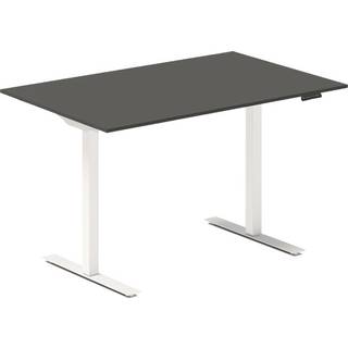 Hæve-sænkebord DNA, Antracit 1200x800 mm 2-ben/Hvid