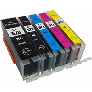 Pakke sæt Canon PGI-570XL / CLI-571XL 5 farver PBK-BK-C-M-Y alternativ 76 ml