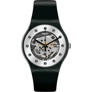 Swatch New Gent 'Silver Glam Again' Quartz Silver Dial Unisex Watch SO29B109