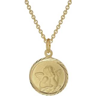 trendor 39030 Kinder-Halskette mit Schutzengel Anhänger Gold auf Silber