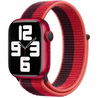 Lippa Apple Watch nylonrem 42/44/45/49, Lilla/rød