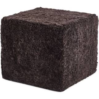 Puf | Lammeskind | Korthåret | 40x40x35 cm