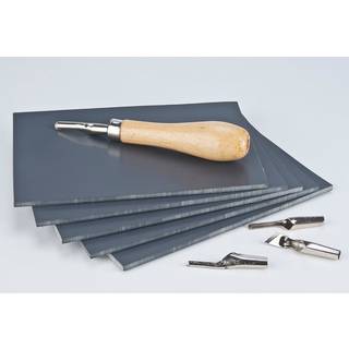 Plastplade Lino Soft til linoleumstryk 10×15 cm, 3 mm tyk