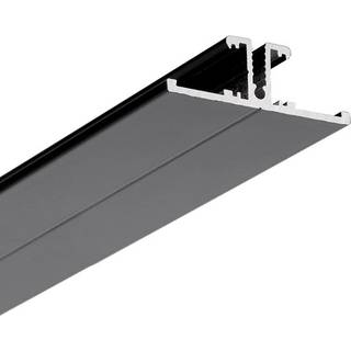 1m aluprofil BACK10 A/UX - Sort lakeret