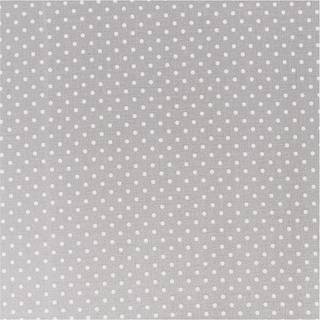 Stoff Punkte klein grau-weiß 140cm - Grau, Weiß