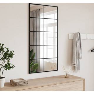vægspejl 50x100 cm rektangulært jern sort