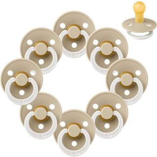 BIBS Rund Colour Sut - Sampak - 8 stk. - Str. 1 - GLOW - Vanilla