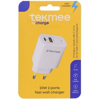 TEKMEE Lynlader 20 watt - type c / usb - hvid