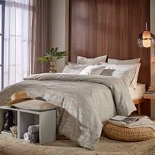 Vantona Vantona Cream Hardwick Jacquard Duvet Cover and Pillowcase Set
