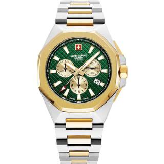 Swiss Alpine Military 7005.9144 Typhoon Grøn/Gul guldtonet stål Ø42 mm