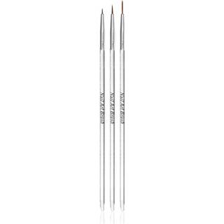NEONAIL Nail Art Brushes Børstesæt til negle 3 stk. - 3 stk.